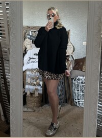 Pull col roulé noir