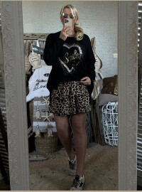 Pull Smile noir oversize