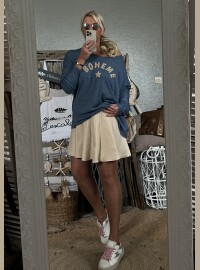 Pull Bohème bleu jean