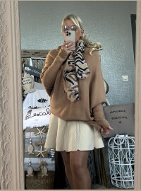 Écharpe Cecilia marron beige