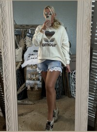 Sweat Amour écru