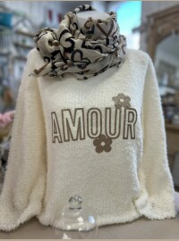 Pull Amour  écru