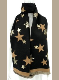 Écharpe douce stars caramel