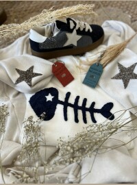 Pull fish blanc marine