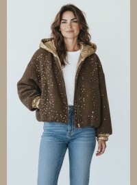 Blouson Luna gold chocolat