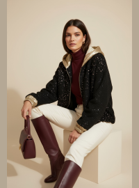 Blouson Luna gold noir