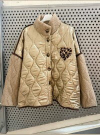 Veste matelassée gold leopard