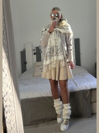 Châle écharpe blanc