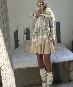 Châle écharpe blanc