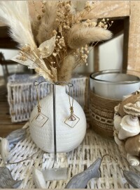 Boucles CDS sequins nacre