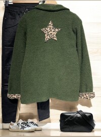 Blazer star léopard kaki