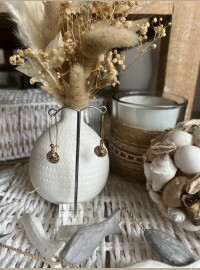 Boucles CDS blanc doré