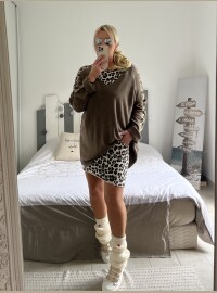 Pull bandes léopard T42/48