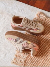 Basket CDS beige Flowers