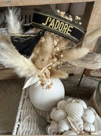 Bracelet J’adore noir doré