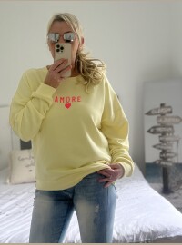Sweat Amore jaune
