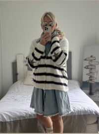 Gilet marinière lurex étoiles