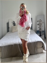 Echarpe fushia lurex