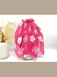 Écharpe Flowers lurex Fushia