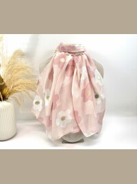 Écharpe Flowers lurex rose