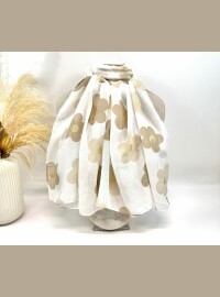 Écharpe Flowers lurex beige