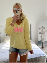 Pull love yourself jaune