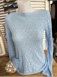 Top dentelle bleu