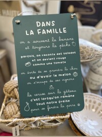 Pancarte salle de bain la famille