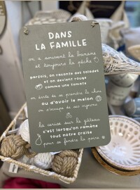 Pancarte la famille