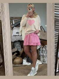 Pull Cœur écru