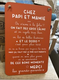 Pancarte Papi Mamie