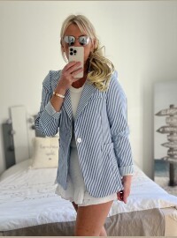 Blazer rayé bleu