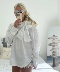 Chemisier noeud blanc