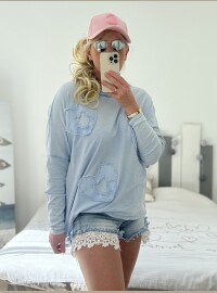 T-shirt cœurs délavé