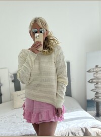 Pull maille dos nu dentelle