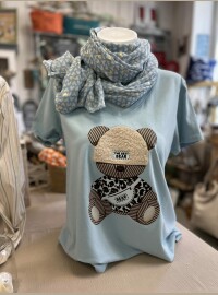 T-shirt bear bleu