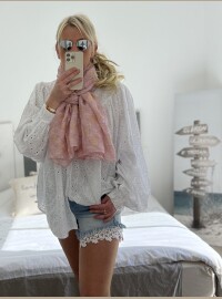 Écharpe Tom lurex rose