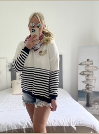 Pull marinière bisou Marine