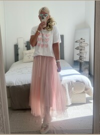 Jupe tulle rose