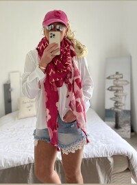 Echarpe patch Fushia