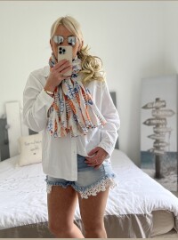 Écharpe fish orange