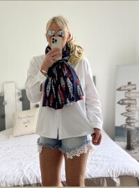 Écharpe fish marine