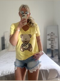 T-shirt bear jaune