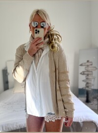 Gilet beige lurex