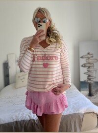 Marinière rose j’adore