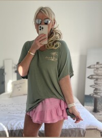 T-shirt Beach Life kaki T40/46