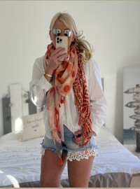 Echarpe patch orange