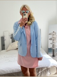 Blazer Lou baby blue blanc