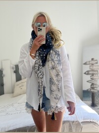 Écharpe patch Marine doré