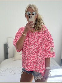 Sweat léopard blanc oversize